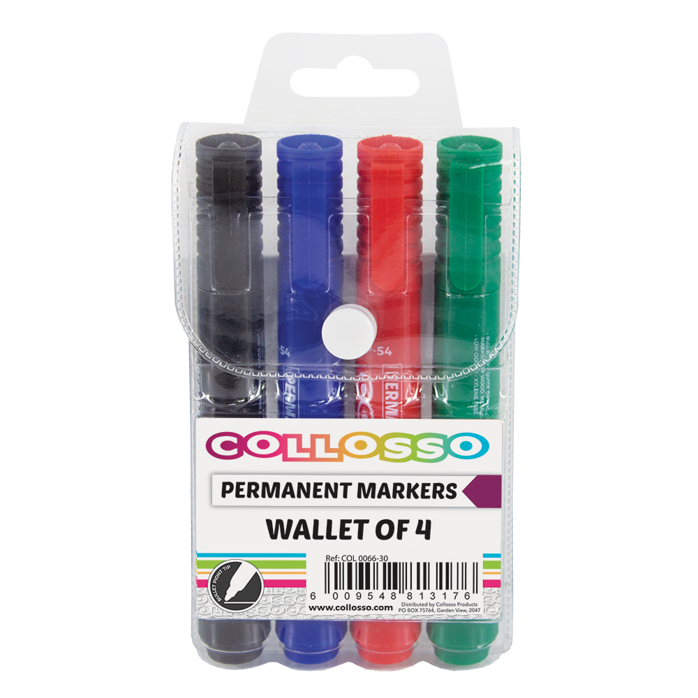 Collosso Permanent Markers Wallet of 4