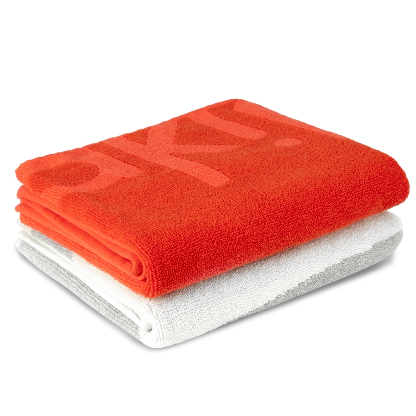 Decakila – Cotton – Towel Set – Red and White  – 2 Piece