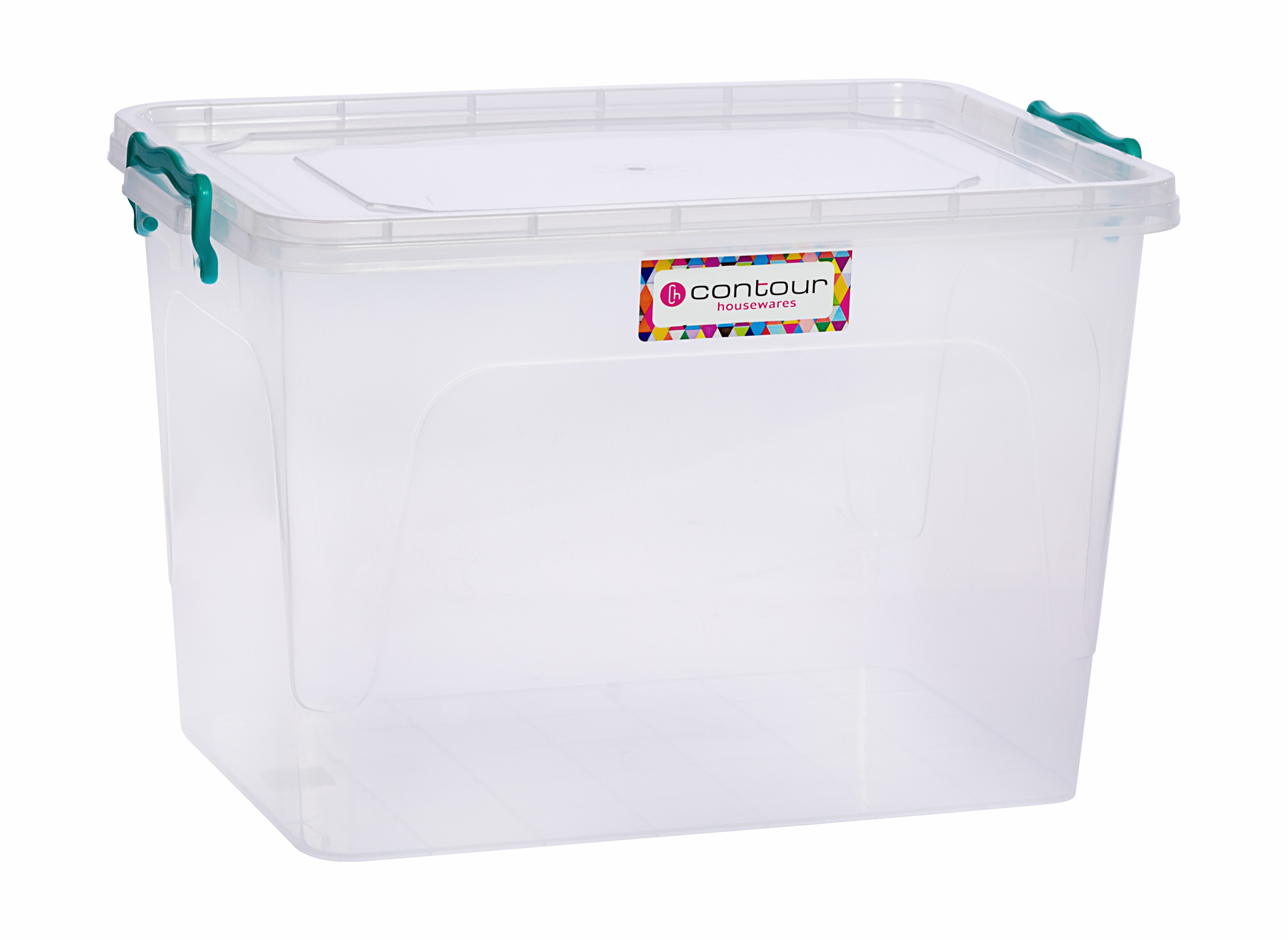 Contour Housewares – Clear Clip and Lock Storage Box – 21L
