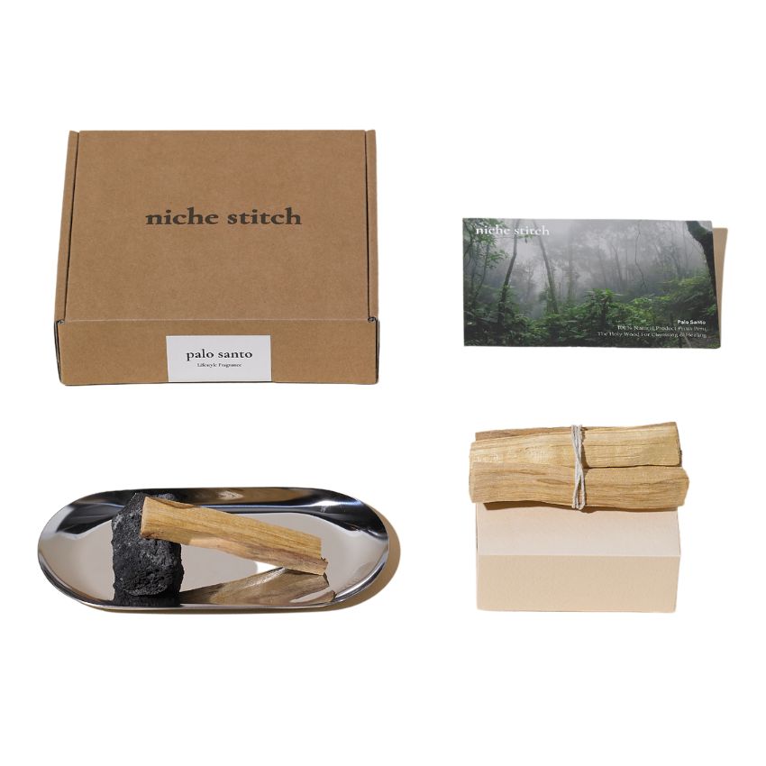 Niche Stitch – Palo Santo Incense Gift Set – Wood Sticks