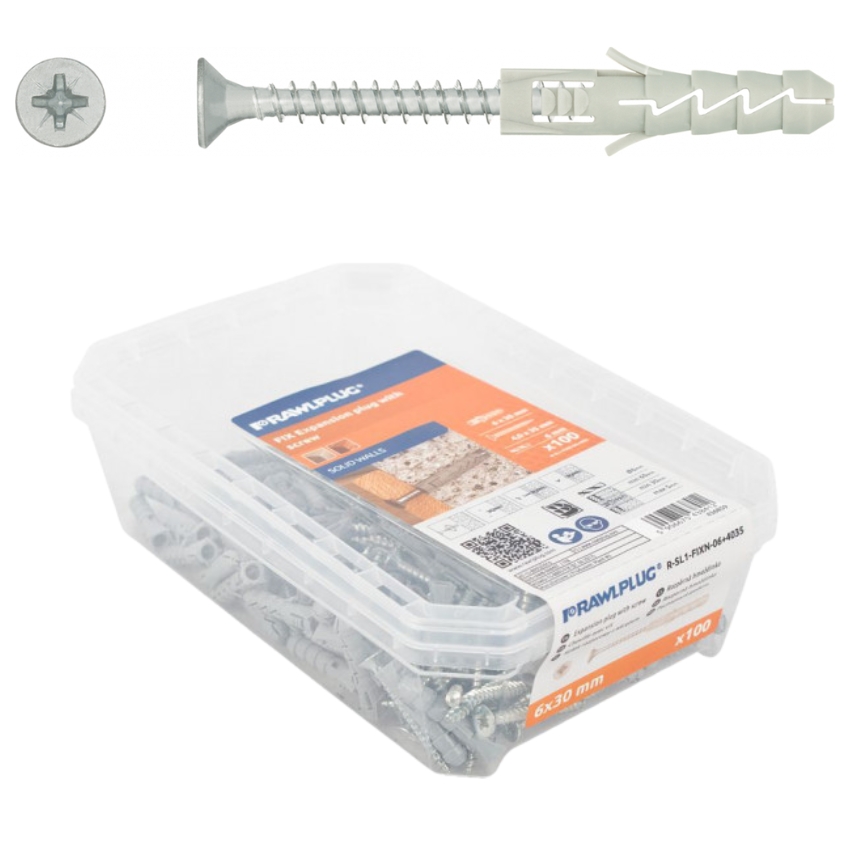 Rawlplug – Fix Expansion plug with screw (100)