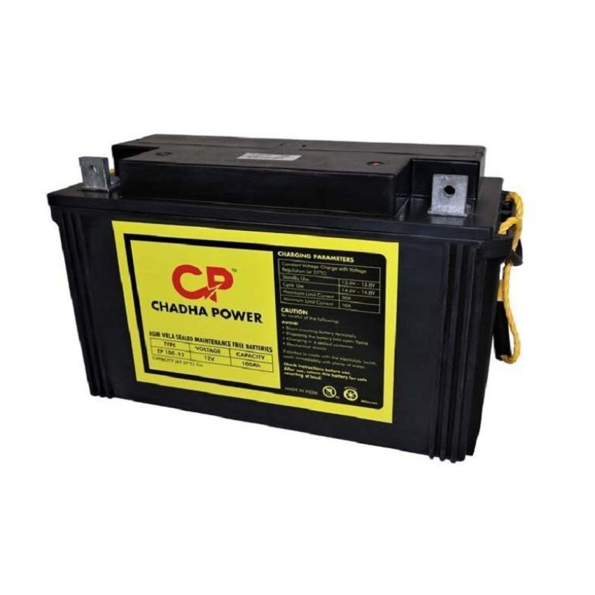 Chadha Power – Rechargeable AGM/Gel Battery 12V – 100AH