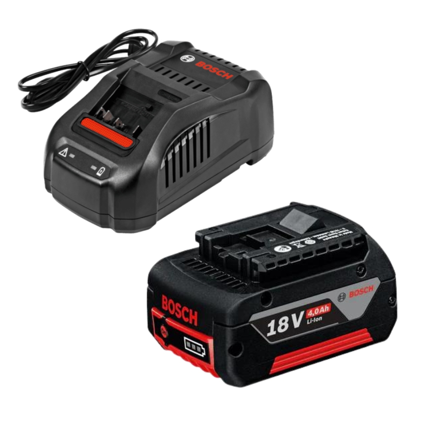 Bosch – Quick Charger and Battery Pack GBA 18V 4.0Ah
