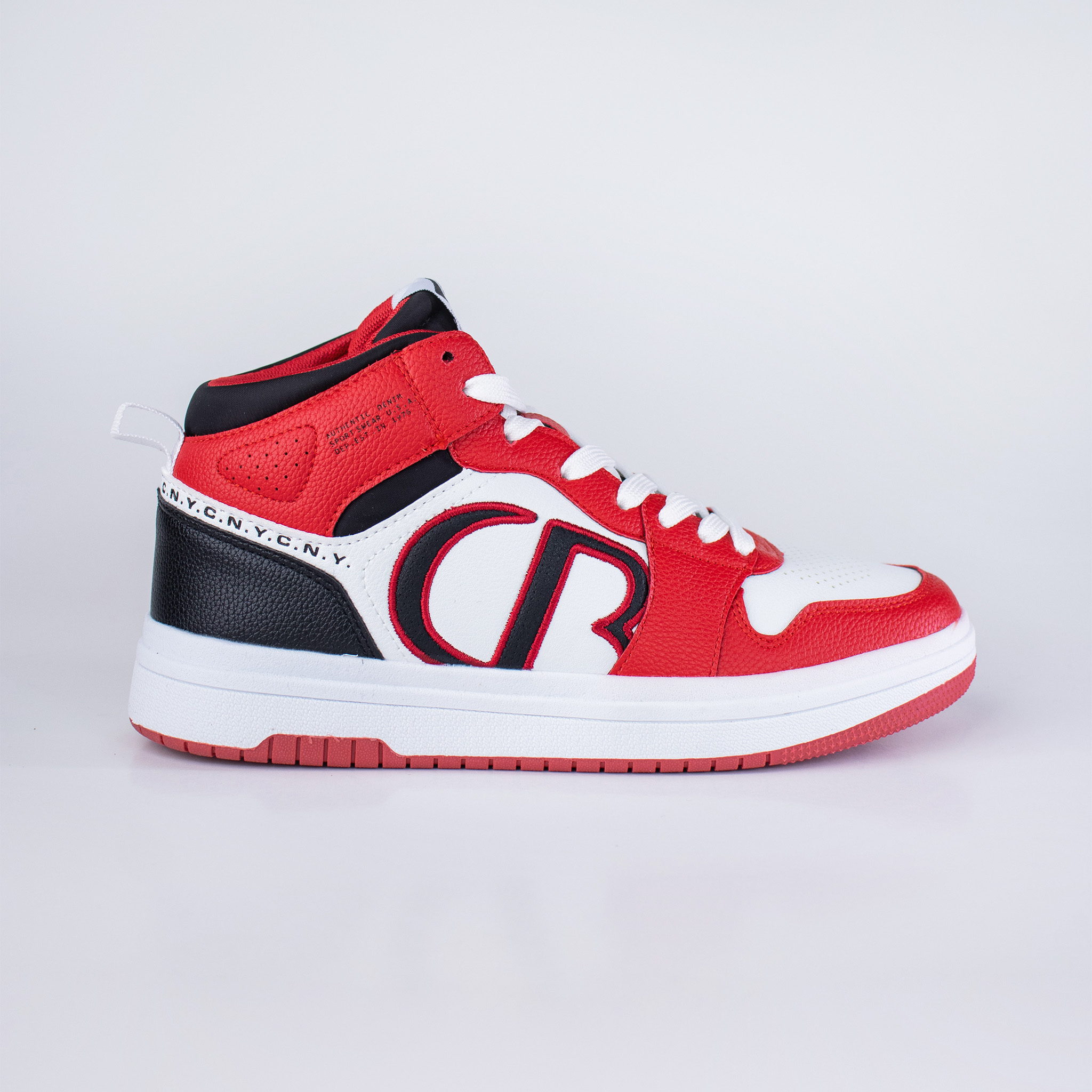 Cotton Belt Women’s Hi-Top LTH Calasca Sneakers-Red/White – UK 6