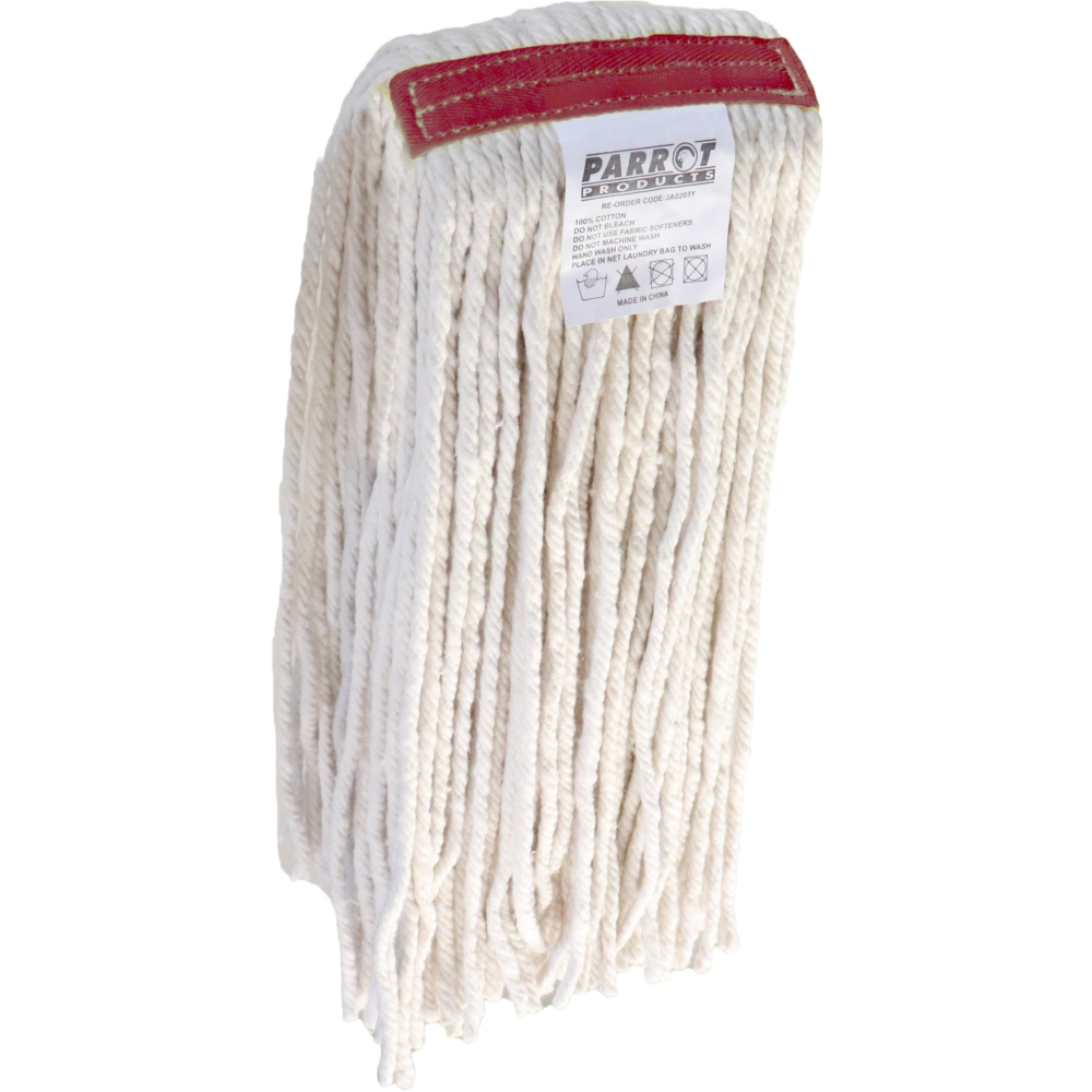 Parrot Products Spaghetti Mop 400g Head Refill – 100% Cotton Colour Coded – Red