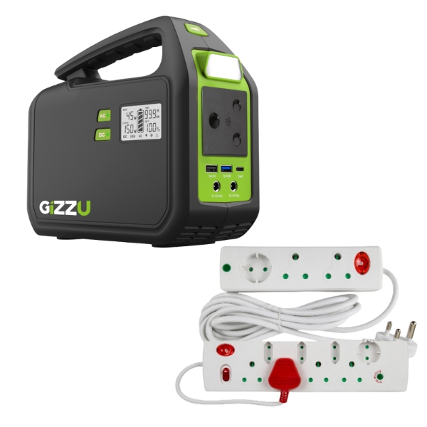 Gizzu – 242Wh – Portable Power Station & 8-Way Multi-Plug