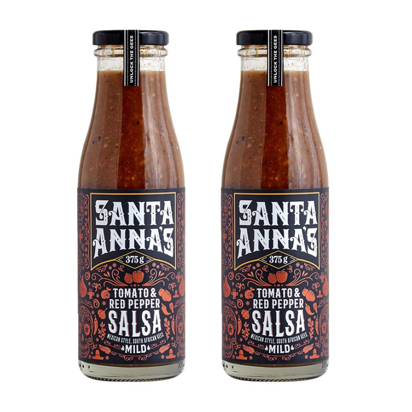 Santa Anna’s – Tomato & Red Pepper Salsa – 375g – Pack of 2