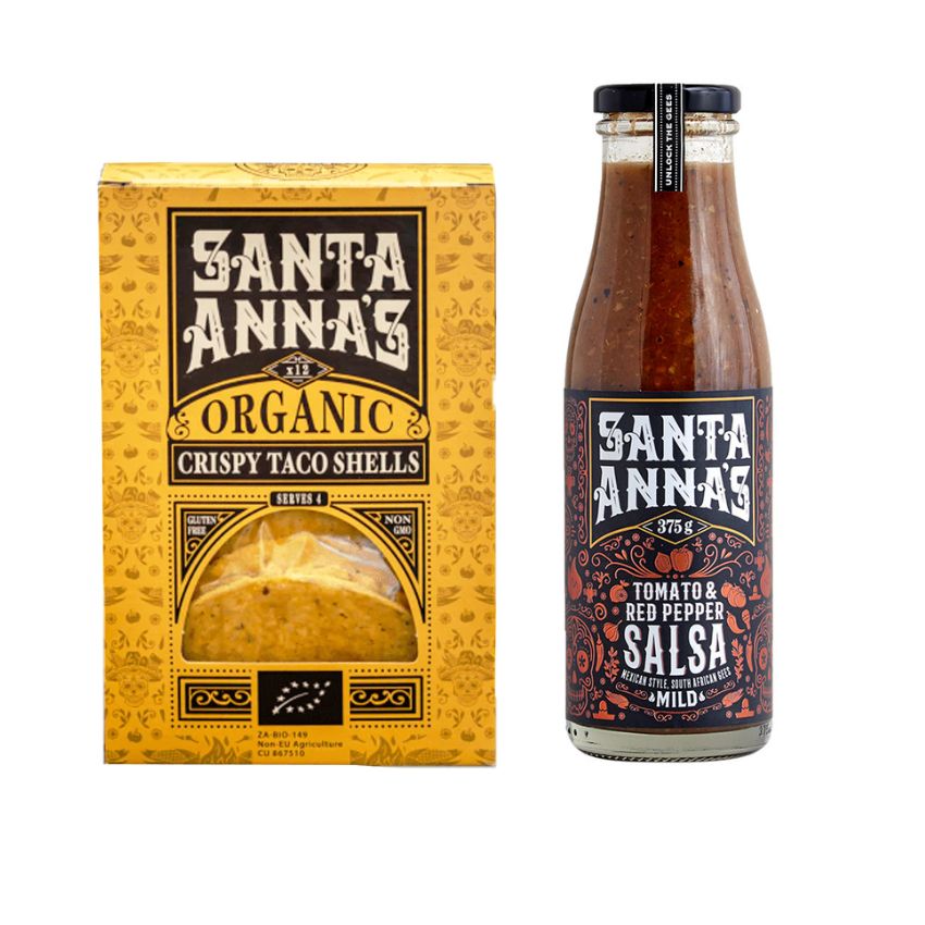 Santa Anna’s – Organic Crispy Taco Shells & Tomato & Red Pepper Salsa