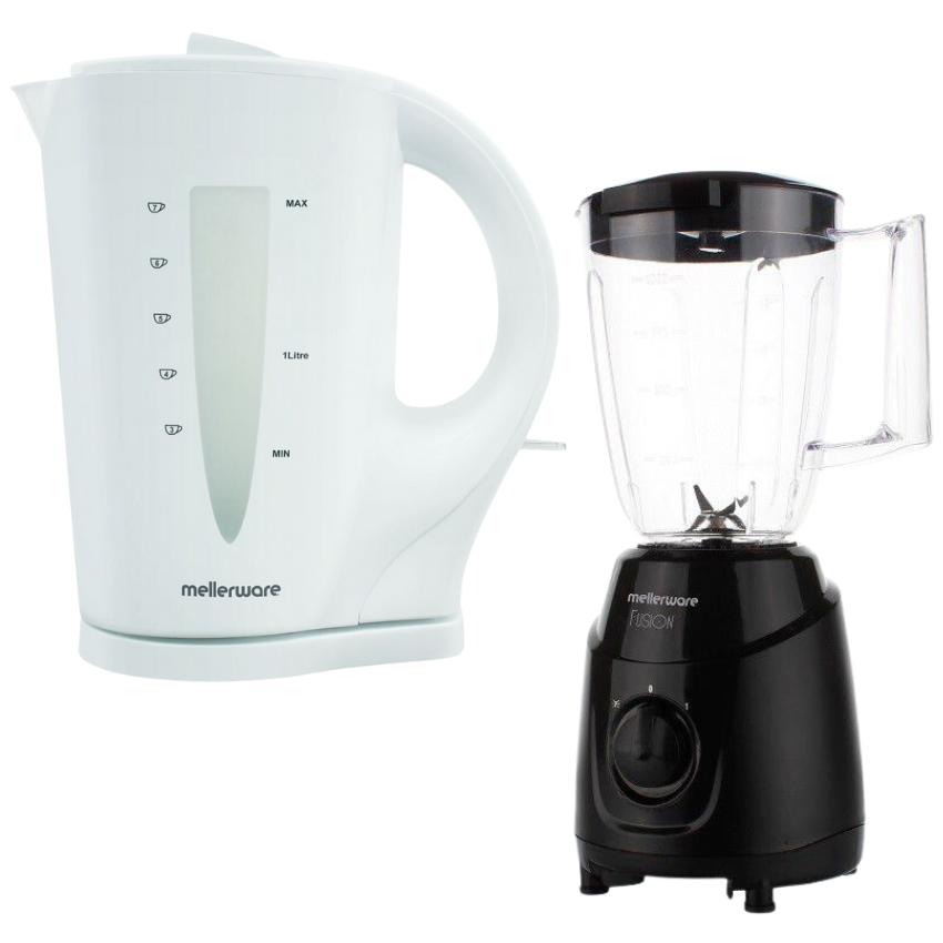 Mellerware – “Tugela” 1.7L Cordless Kettle and 1L 300W Jug Blender – White