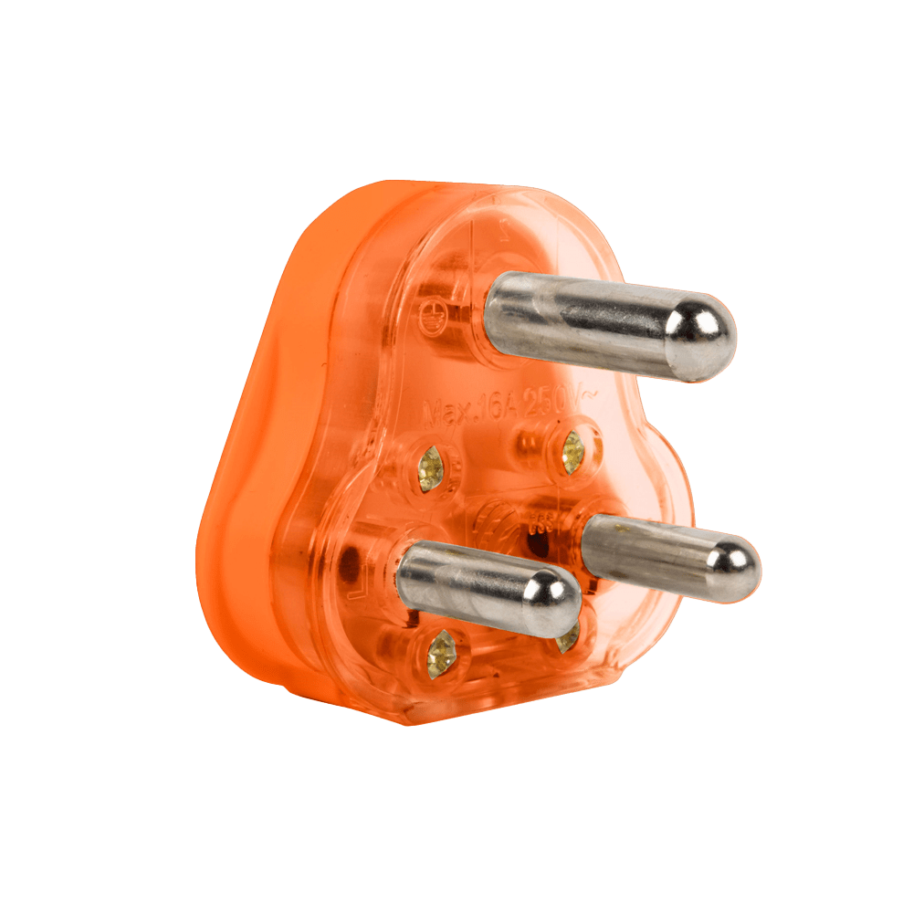 Plug Top 16A Hollow Pin Orange E/Mate