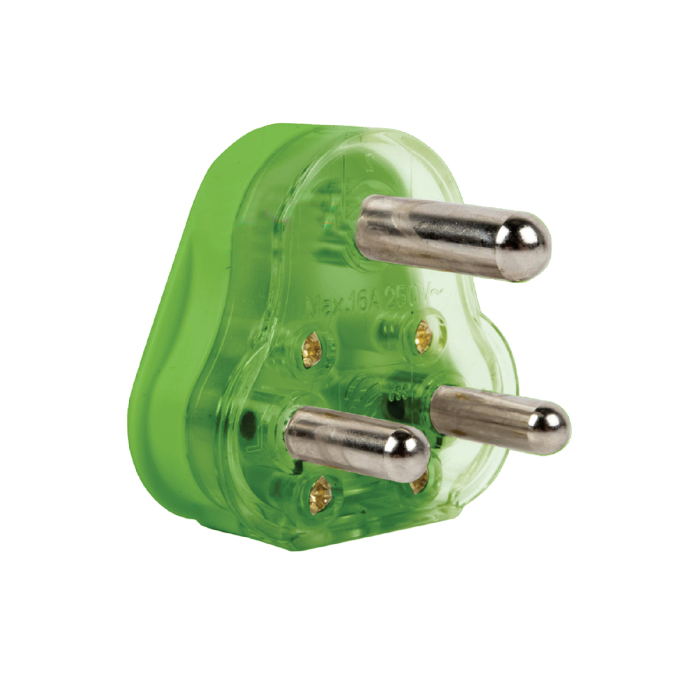 Plug Top 16A Hollow Pin Green E/Mate