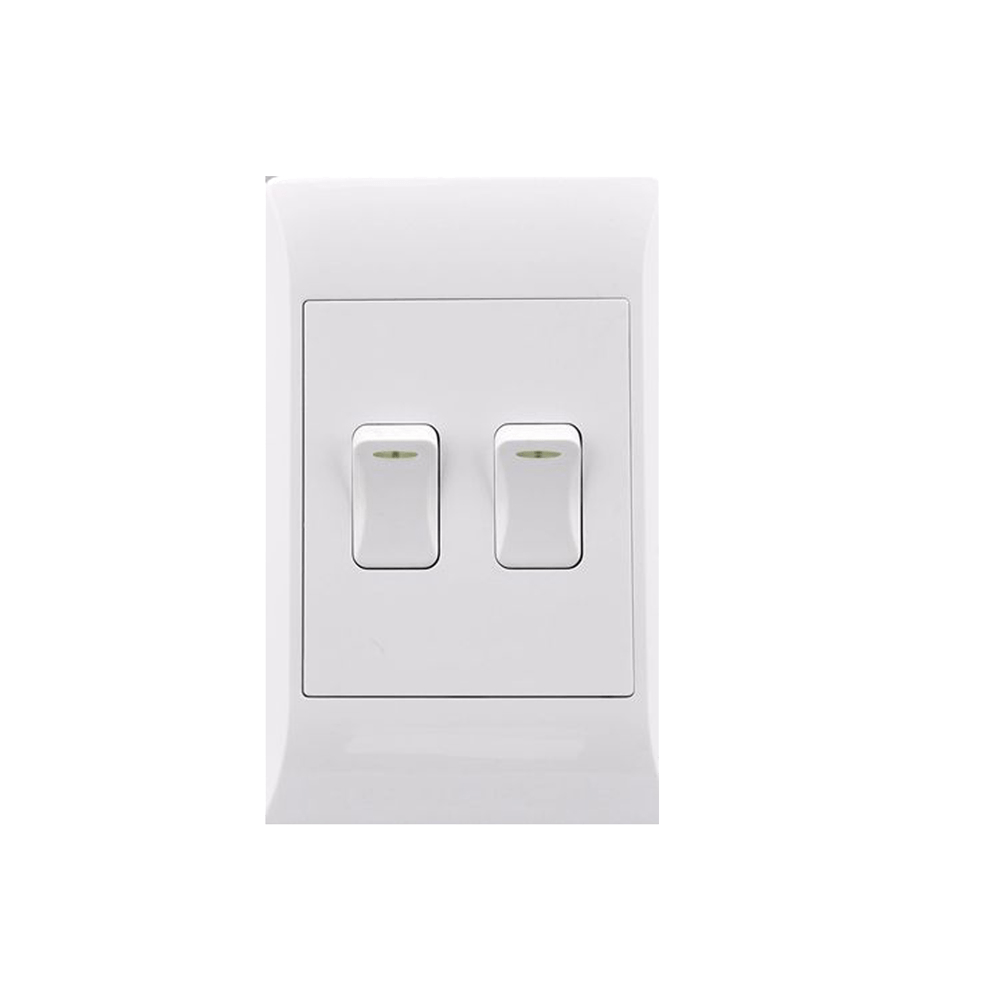 Switch 2L – 1Way 2X4 White E/Mate