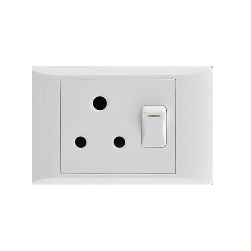 Socket 16A 2X4 Single White E/Mate