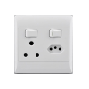 Socket 16A + Euro 4X4 White E/Mate Socket 16A + Euro 4X4 White E/Mate
