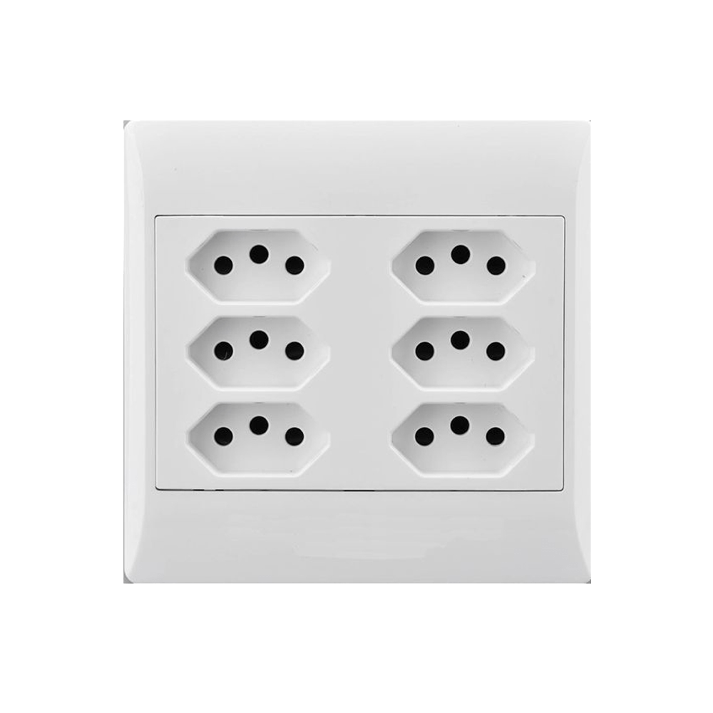 Socket 4X4 6Xeuro White E/Mate