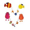 SourceDirect – Colourful Wooden Memo Clips – Little Cats and Fish SourceDirect – Colourful Wooden Memo Clips – Little Cats and Fish
