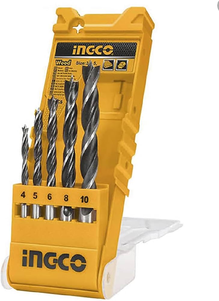 Ingco – Drill Bit Set Wood (4-10mm) (5 Piece)
