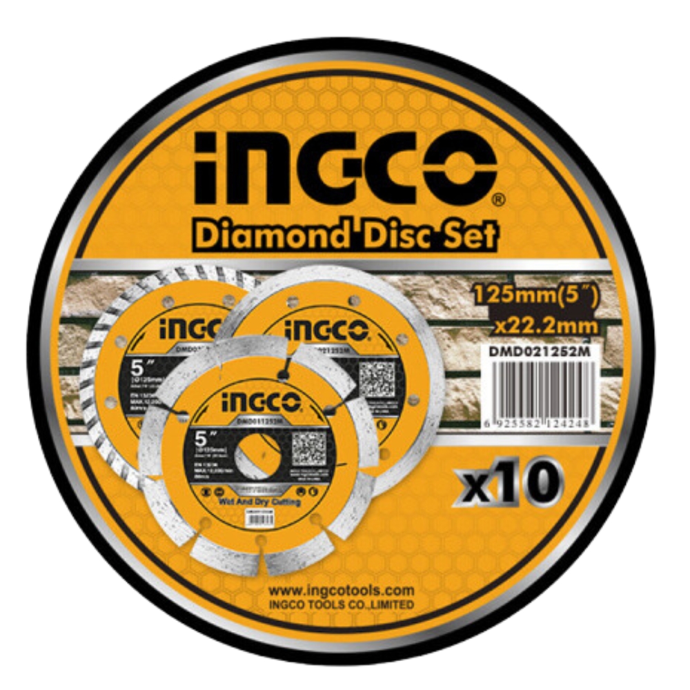 Ingco – Diamond Disc Set (125 mm) (10 Piece)