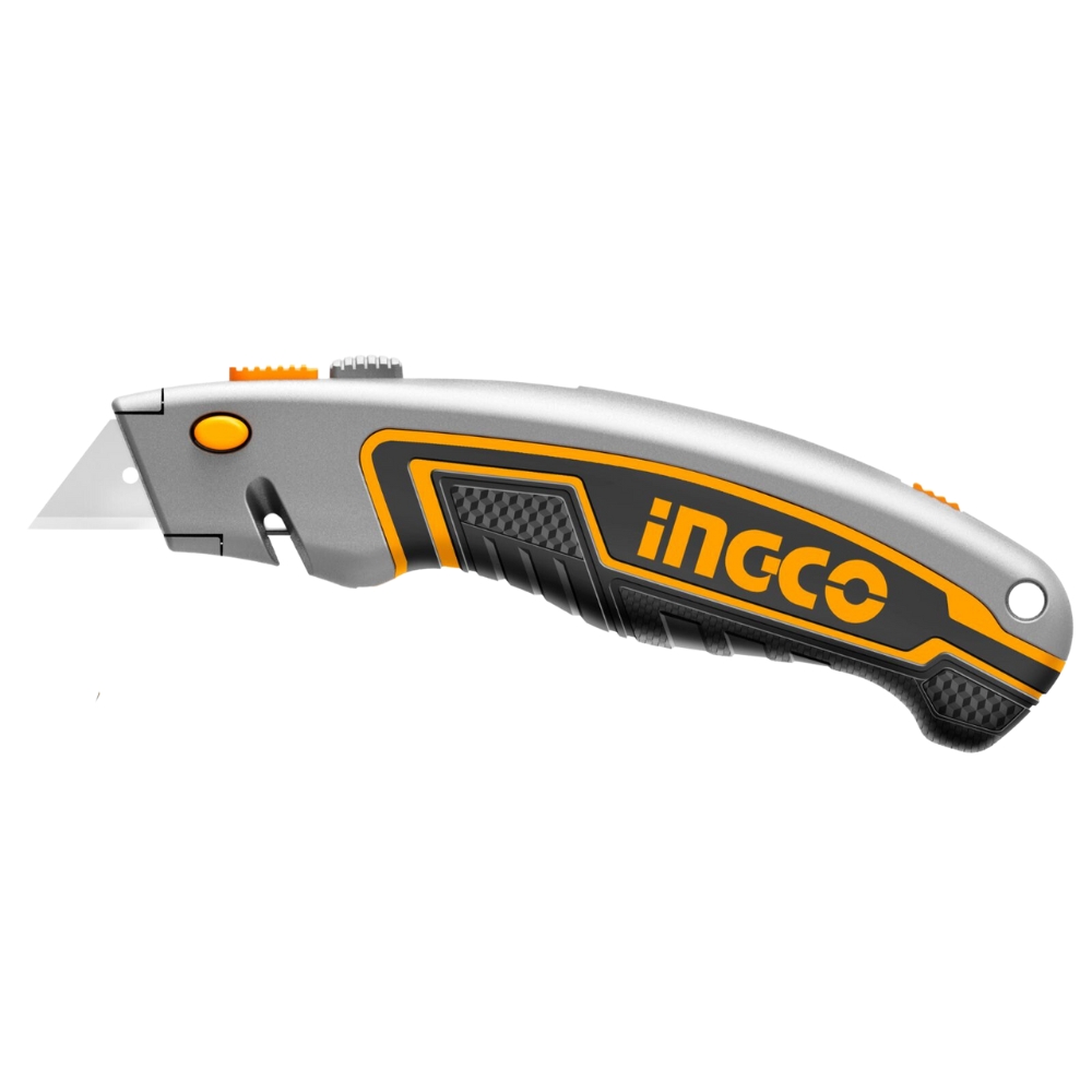 Ingco – Knife Utility Retract Knife – 61X19mm with 6 Blades