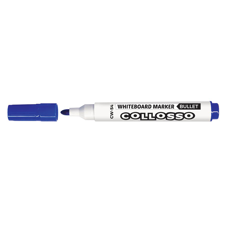 Collosso – Whiteboard Markers Bullet Point Blue , Box of 10