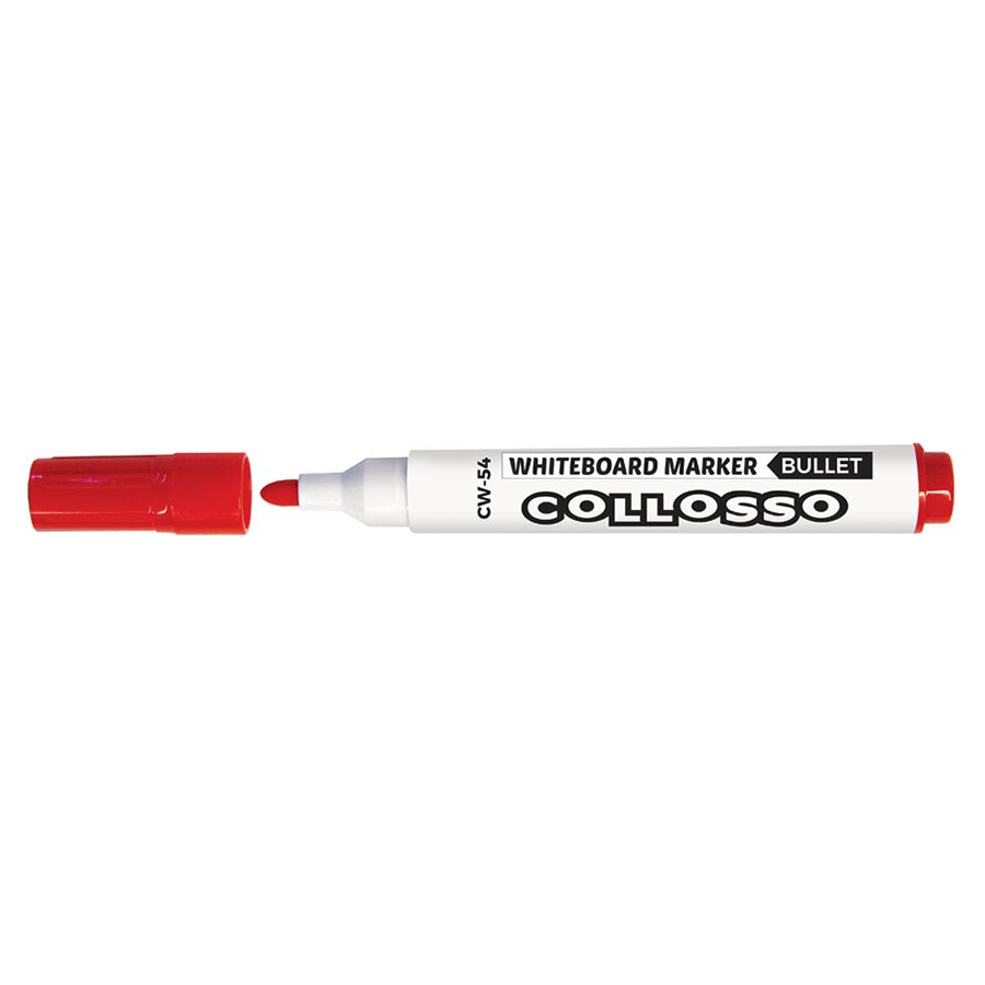 Collosso – Red Whiteboard Markers Bullet Point , Box of 10