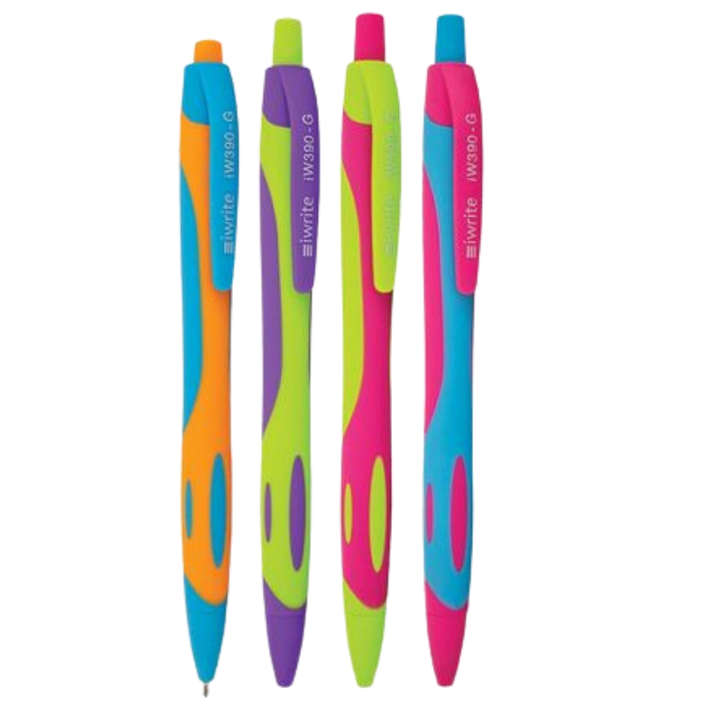 iWrite – Retractable Gel Pens (0.5 mm) Wallet of 4