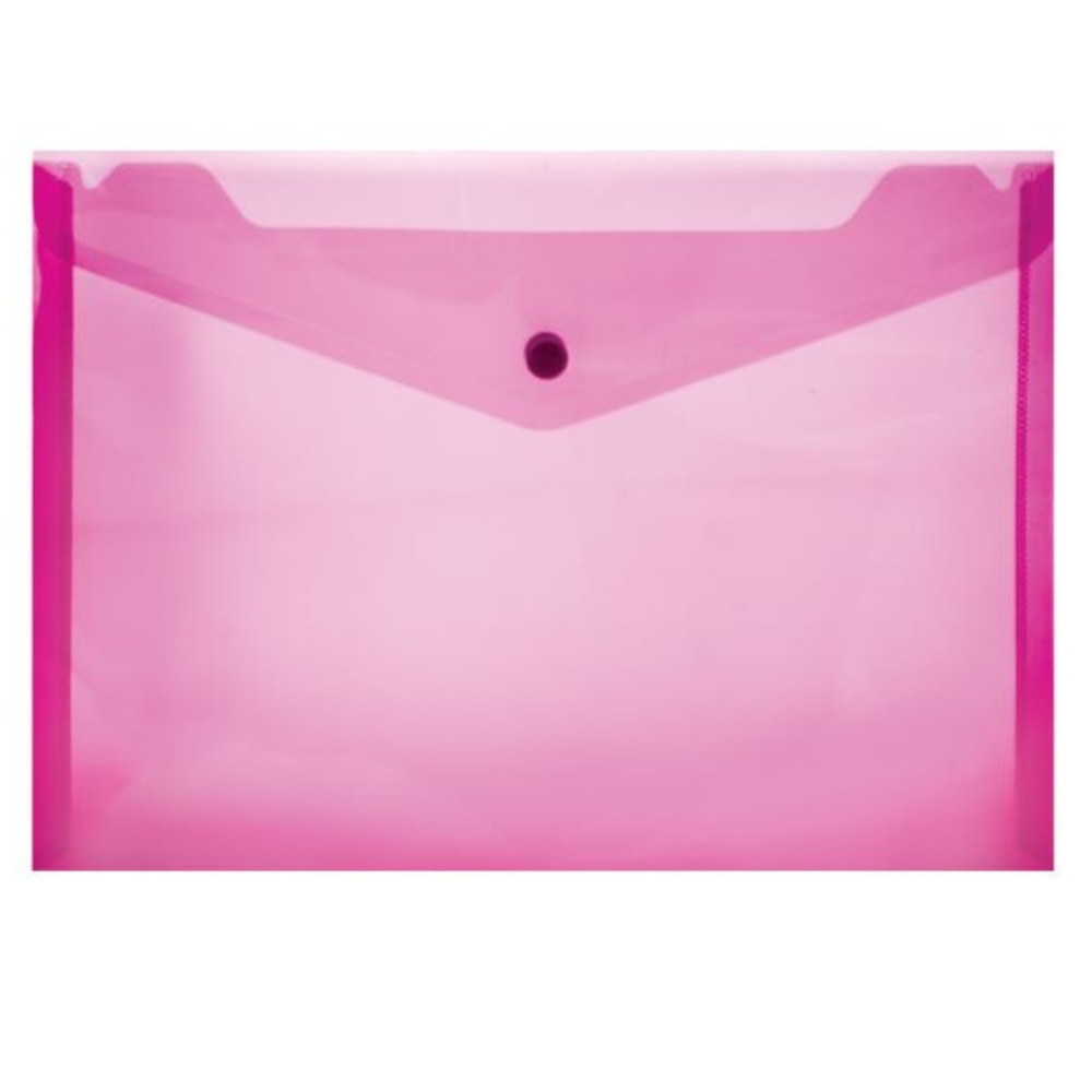 Treeline – Carry Folder A4 PVC Pink with Stud – Pack of 12