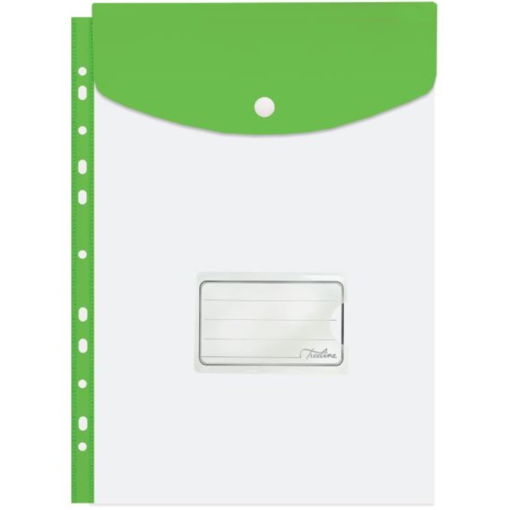 Treeline – Filing Carry Folder A4 Lime Green – Pack of 5