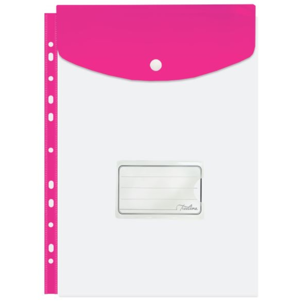 Treeline – Filing Carry Folder A4 Hot Pink – Pack of 5