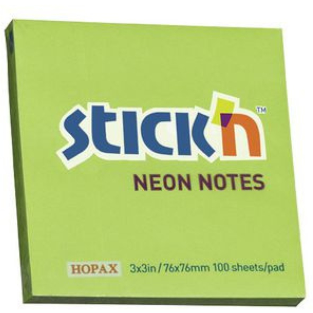 Stick ‘n – Neon Purple Notes 100 Sheet ( Pack 12 ) (76 x 76)