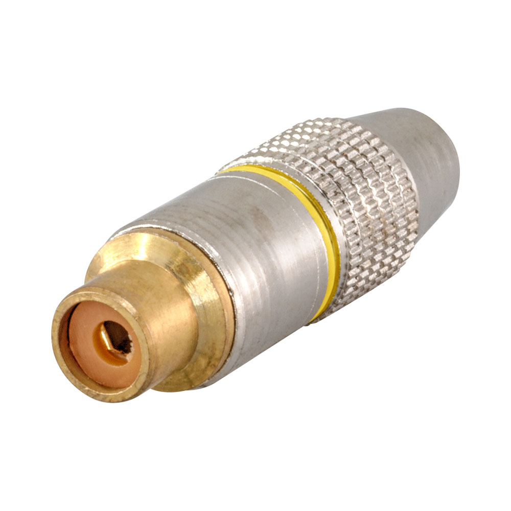 LinkQnet RCA Female Yellow Line Metal Connector
