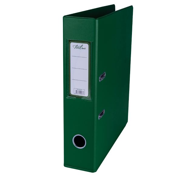 Treeline – Lever Arch File PVC Green A4 ,70mm spine and Rado