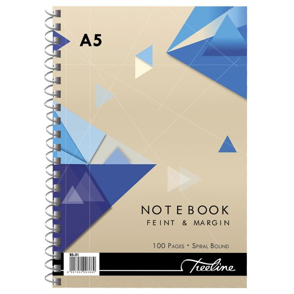 Treeline – A5 Spiral Note Books Side Bound Wiro 100 pg , Pack of 10