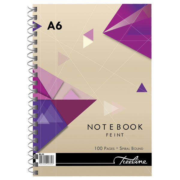 Treeline – A6 Spiral Note Books Side Bound Wiro 100 pg ,Pack of 10