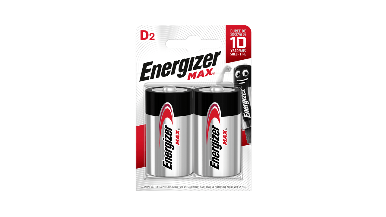Energizer – Max Alkaline D Blister Pack 2
