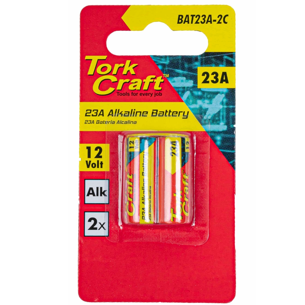 Tork Craft – Battery 23a – 12v Alkaline – 2 Pack Carded