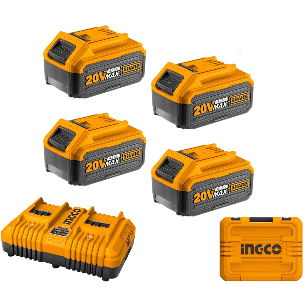 Ingco – P20S Lithium-Ion Battery and Charger Kit – 4.0Ah
