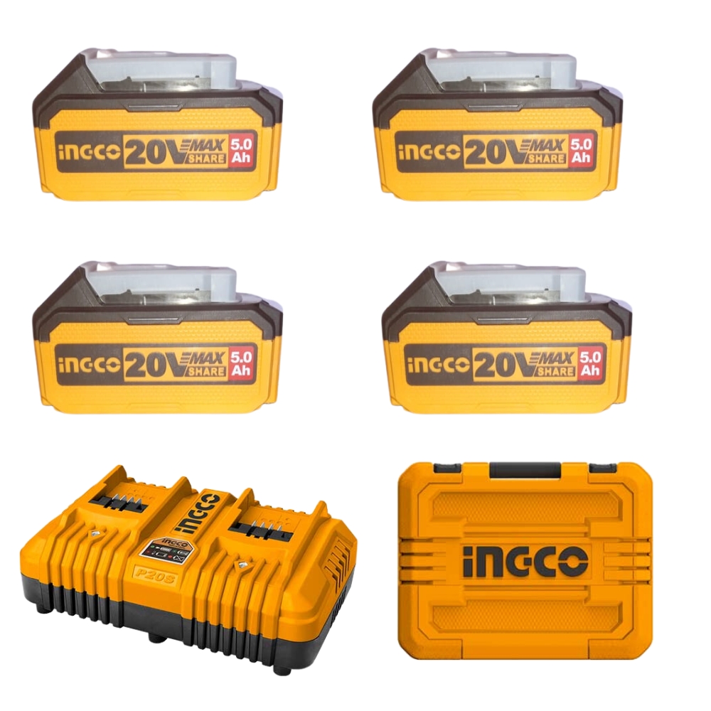 Ingco – P20S Lithium-Ion Battery and Charger Kit – 5.0Ah