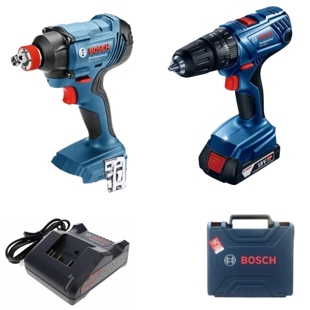 Bosch – Professional GSB 180LI Cordless Drill+Cordless Impact Driver Wrench