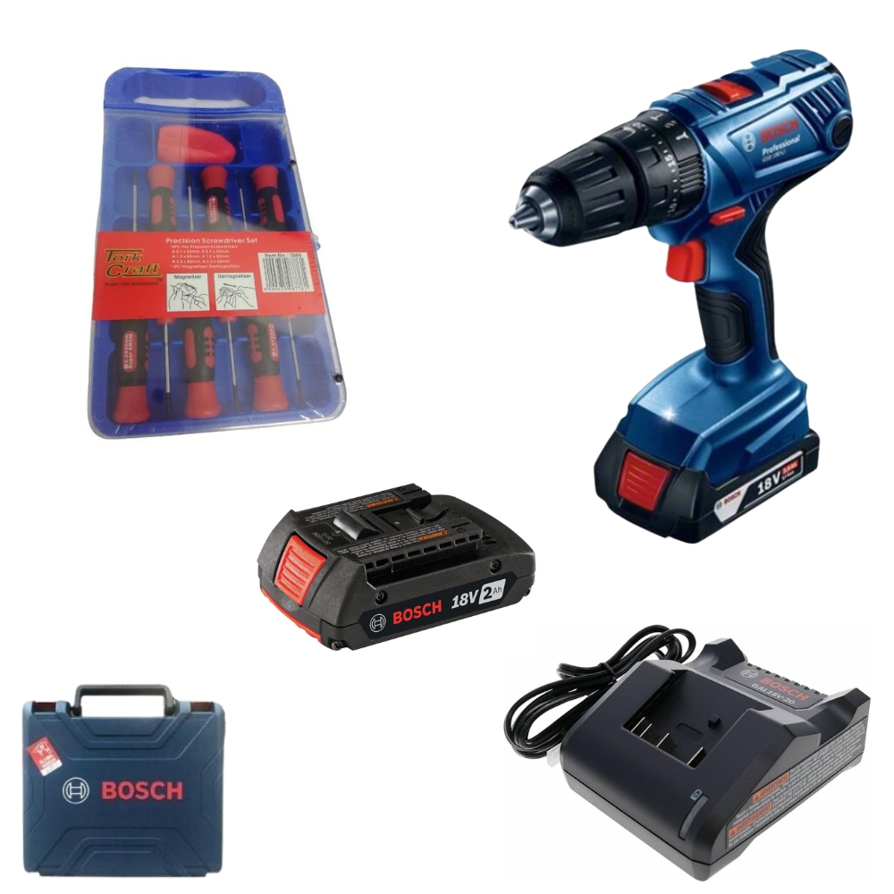 Bosch – Professional 180LI Cordless Combo Drill + Screwdriver Set (7 Pieces)