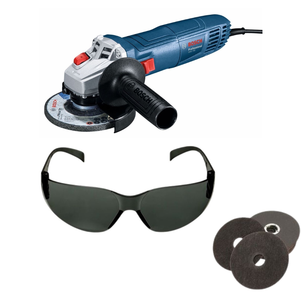 Bosch – Angle Grinder GSW 700 Including Cutting Discs and Safety Eyewear