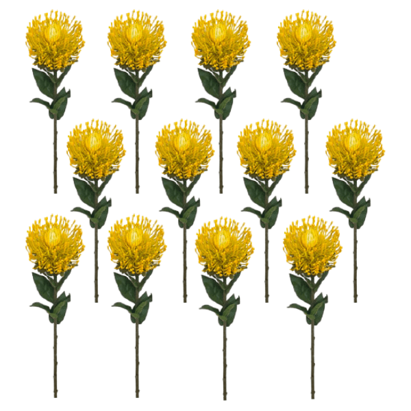 Toolhome Blossoms – Yellow Pincushions (Pack of 12) – 73cm