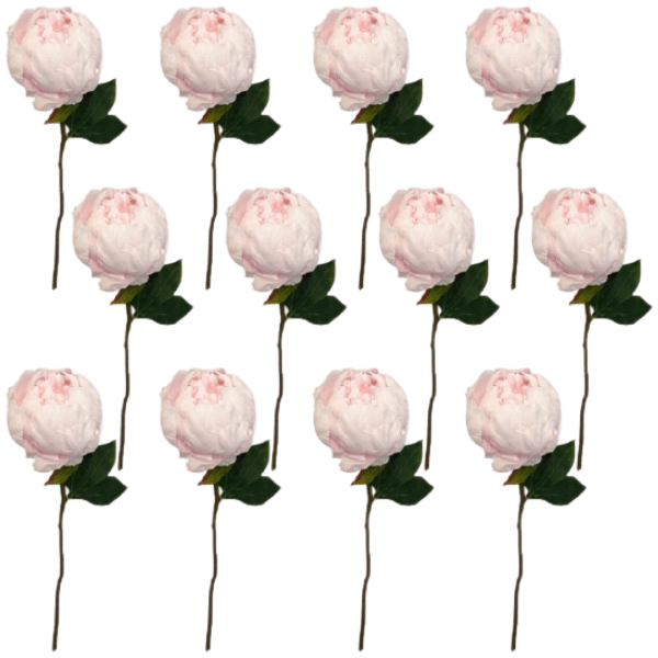 Toolhome Blossoms – Closed Peony – Baby Pink (Pack of 12 Stems) – 32cm