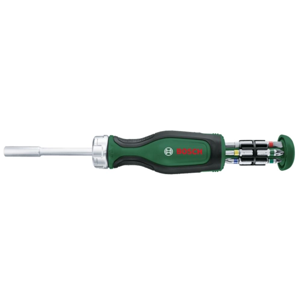 Bosch – Ratchet Screwdriver with 12 Bits