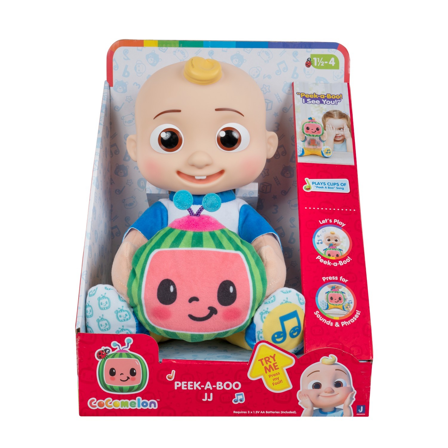 Cocomelon JJ Peek A Boo Feature Plush