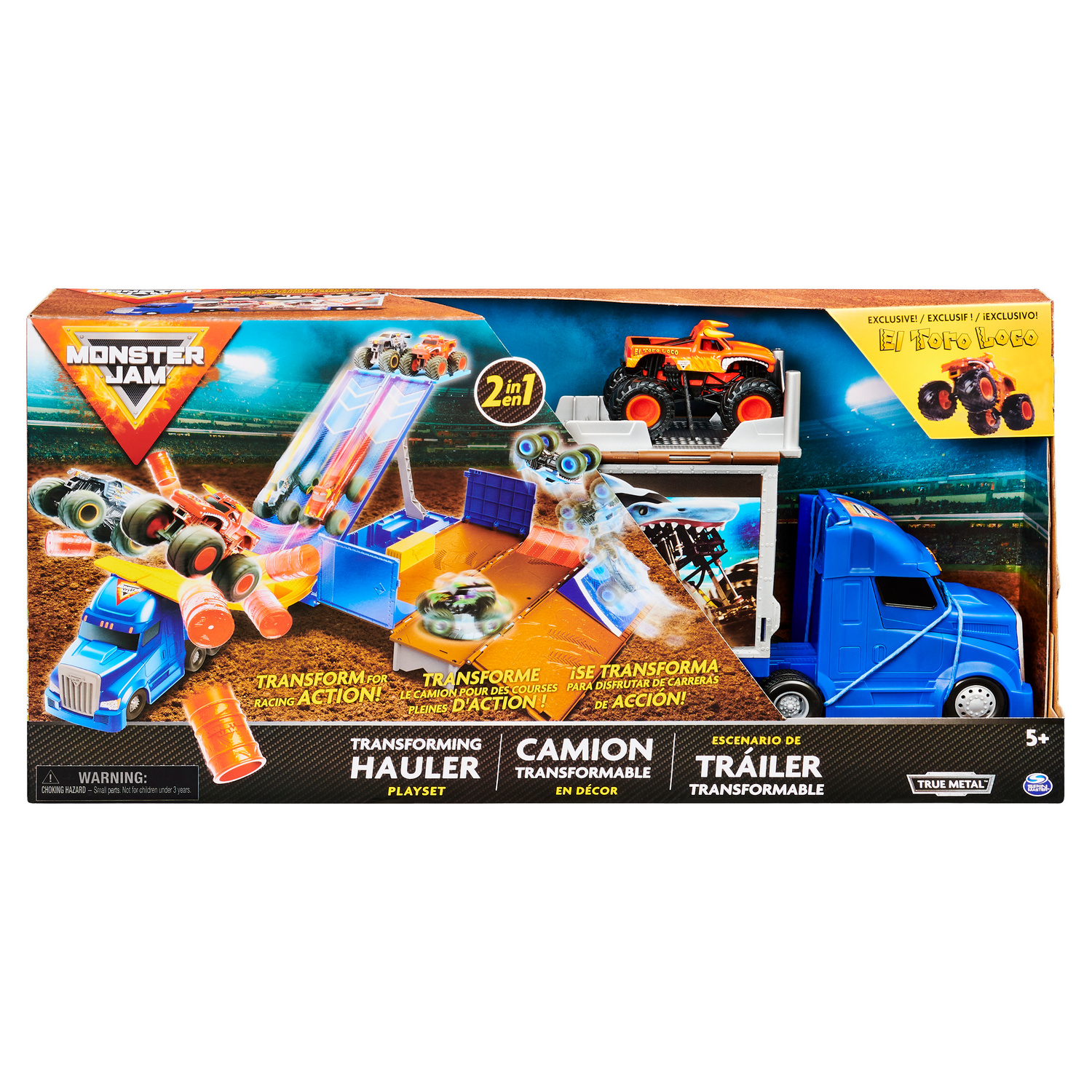 Monster Jam 1:64 Transforming Hauler Playset