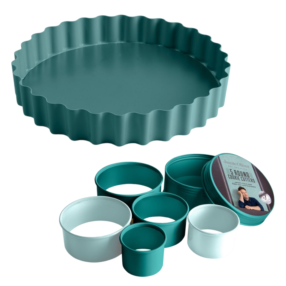 Jamie Oliver – Tart Tin and 5 Round Cookie Cutters