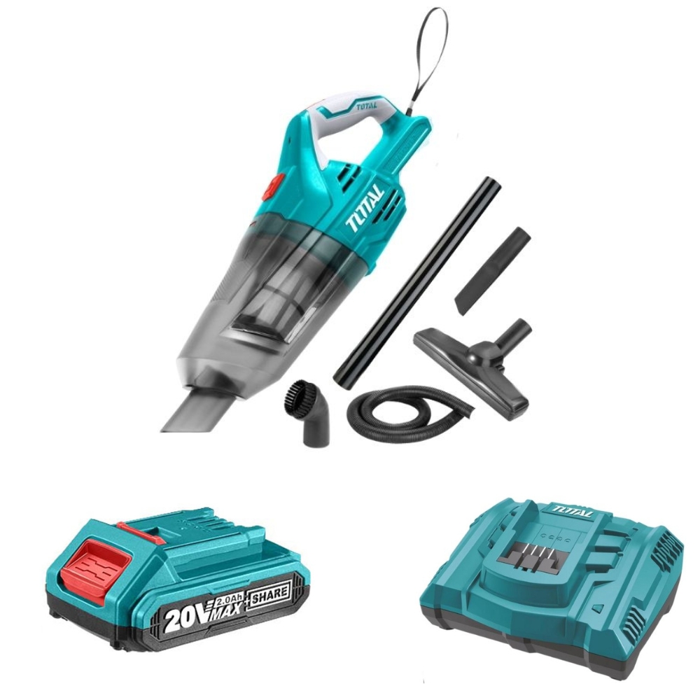 Total Tools – Lithium-Ion Vacuum – 20V with 2.0Ah Battery and Charger