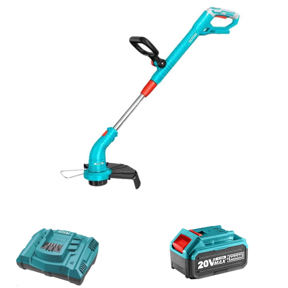 Total Tools – Lithium Ion – Grass Trimmer with 4.0Ah Battery and Charger