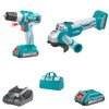 Total Tools – Angle Grinder with Cordless Drill, 2.0Ah & Fast Charger Total Tools – Angle Grinder with Cordless Drill, 2.0Ah & Fast Charger